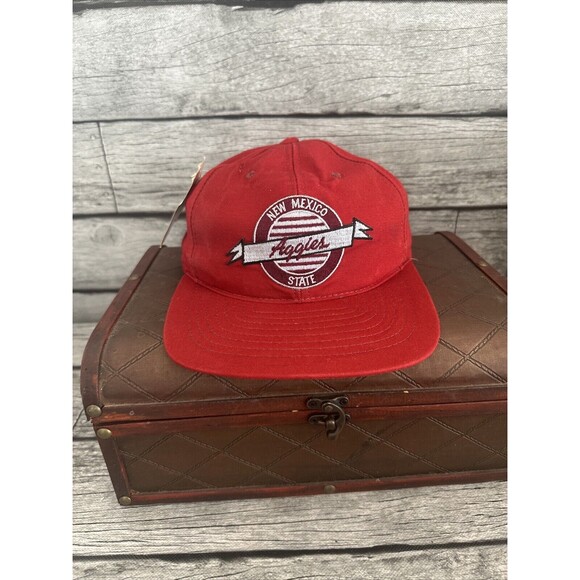 Vintage 80’s New Mexico State Aggies Script SnapBack Hat Cap NWT Rare - Picture 1 of 12